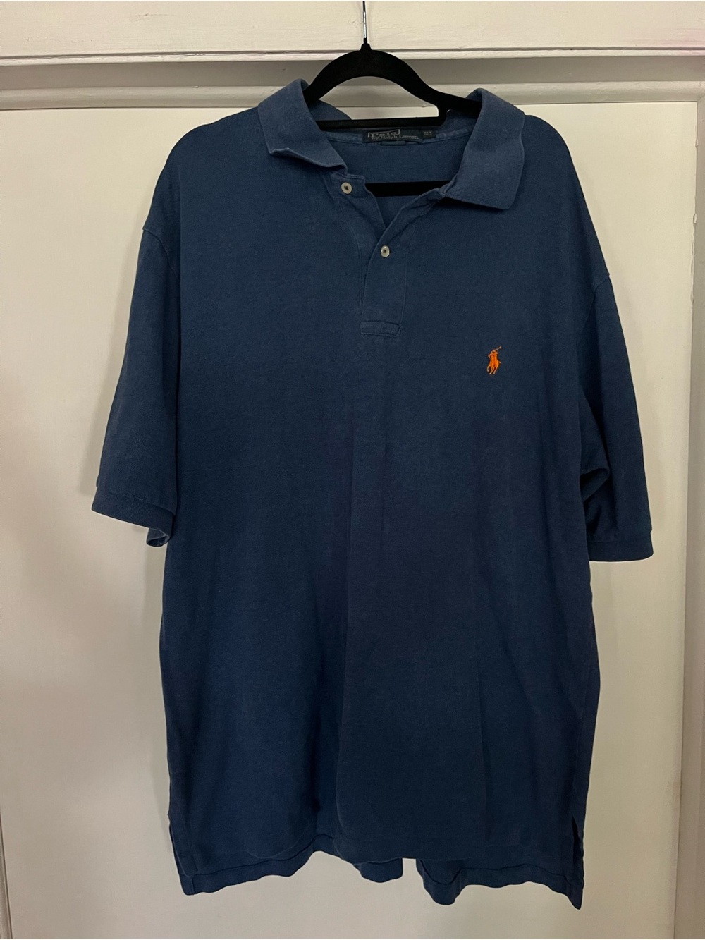Ralph Lauren Navy Polo with Orange Pony XLT Tall